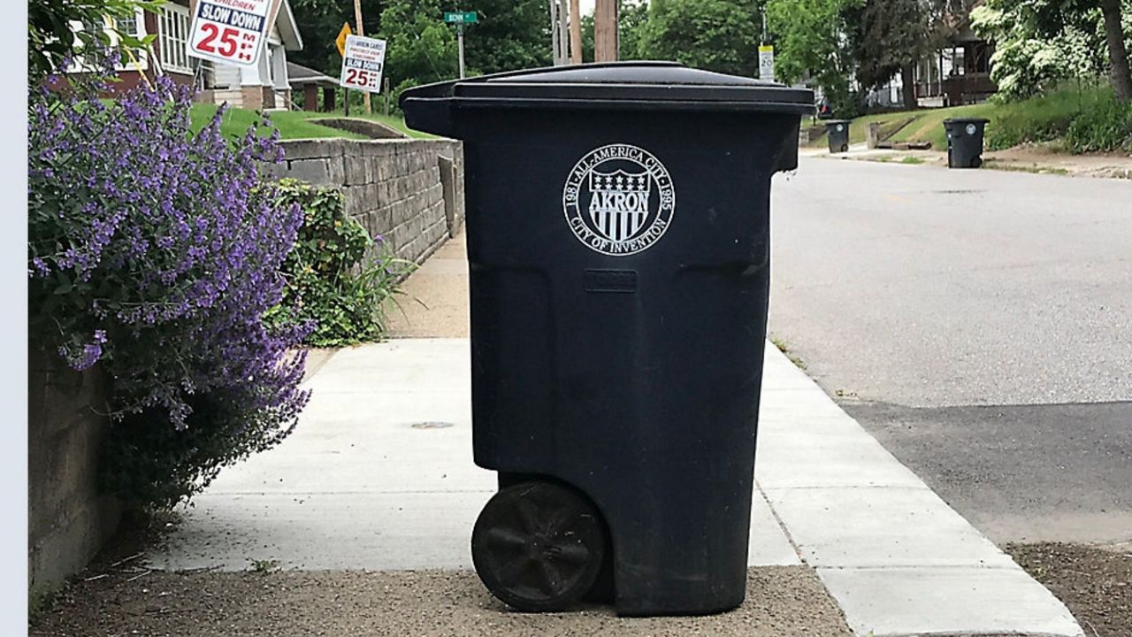 Akron recycling cart