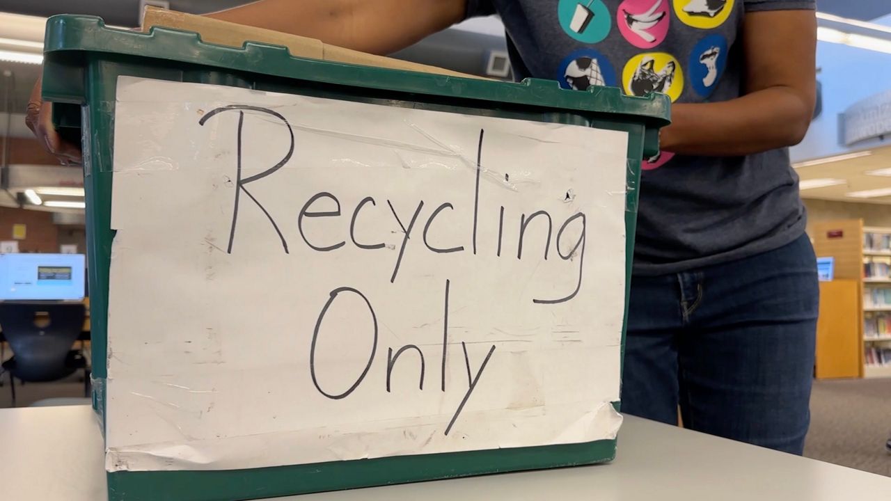 Wake County Solid Waste employee, Bianca Howard, explained what items can go in recycling bins.