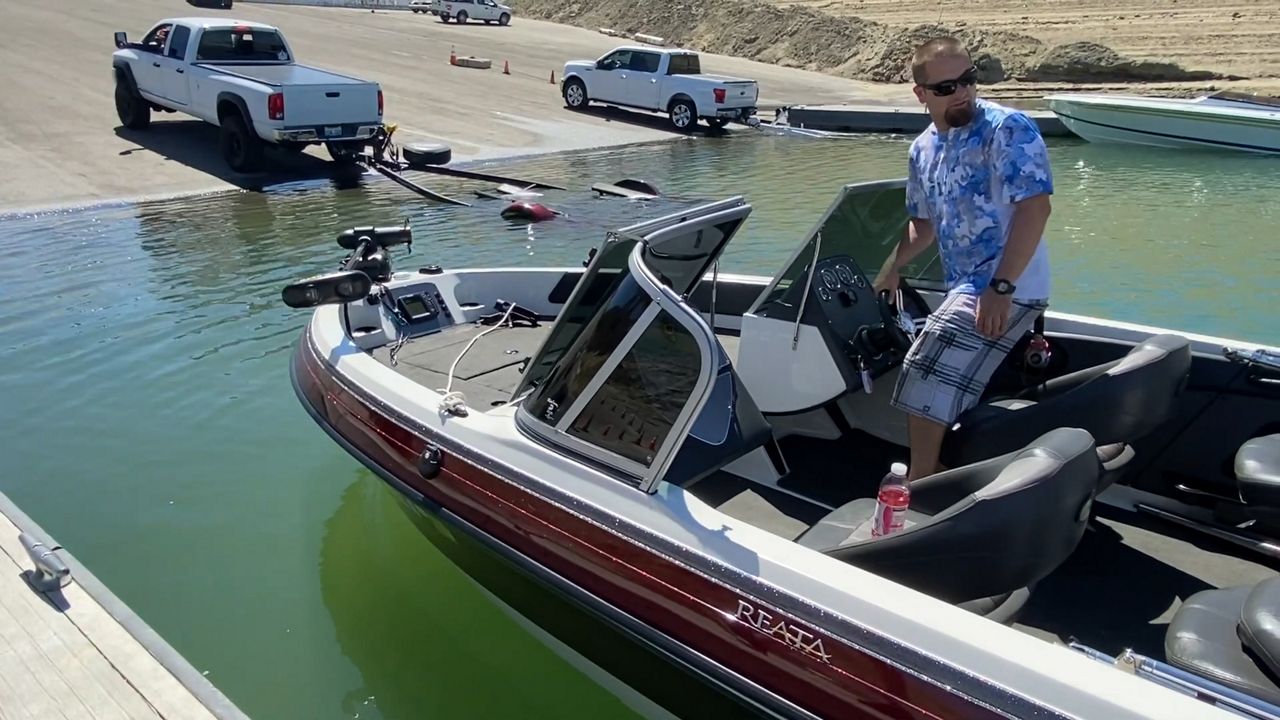 Man unloading a boat