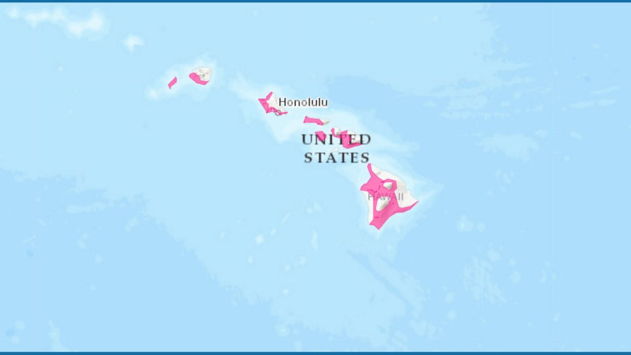 The National Weather Service issued a Red Flag Warning for leeward areas of all Hawaiian Islands on Friday. (National Weather Service)