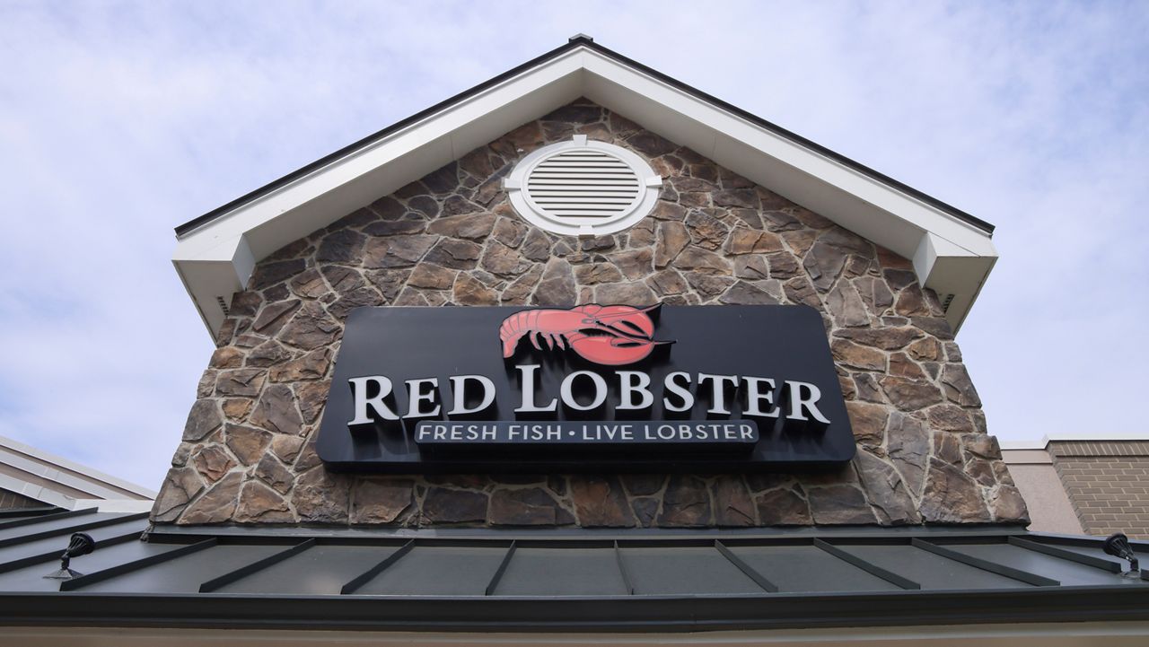 Signage at a Red Lobster restaurant, May 20, 2024, in Lincolnwood, Ill. (AP Photo/Teresa Crawford, File)