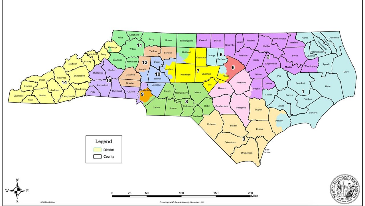 Redistricting in NC Congressional map clears NCGA committee