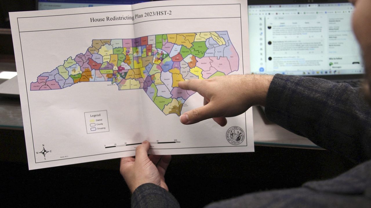 The plaintiffs in the case sought to block the newly drawn N.C. Senate map from taking effect this year. (AP Photo/Hannah Schoenbaum)