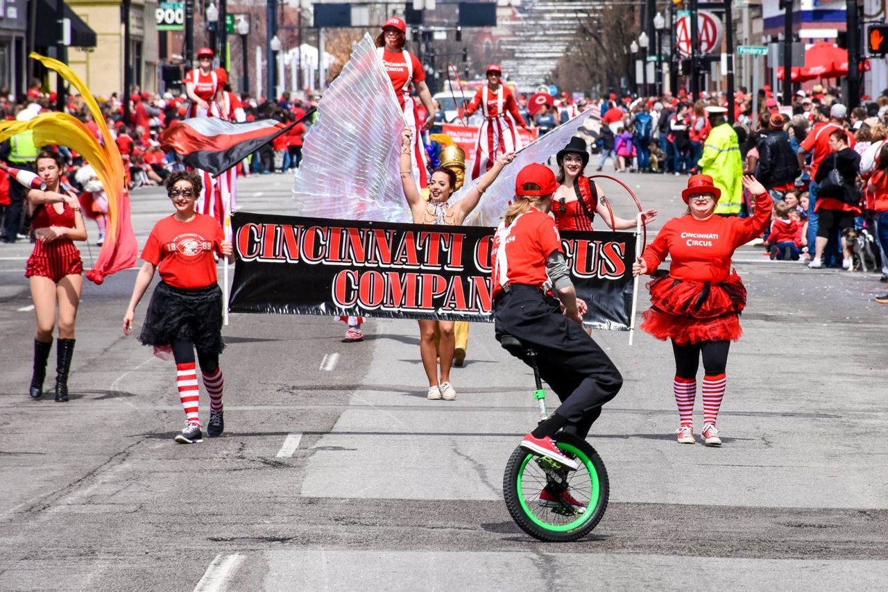 Many greater Cincinnati organizations use the parade to market their services to the thousands of fans who attend every year. (Casey Weldon/Spectrum News 1)