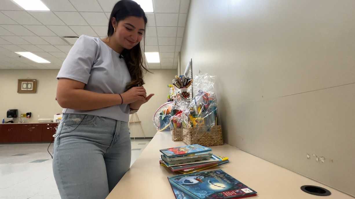 Medical student donates books to help build school library