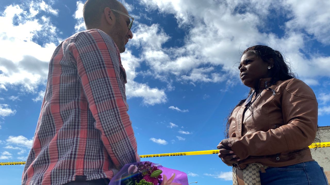 Renneitha Cottom (right) is the cousin of a young woman who survived the Tops Supermarket mass shooting.