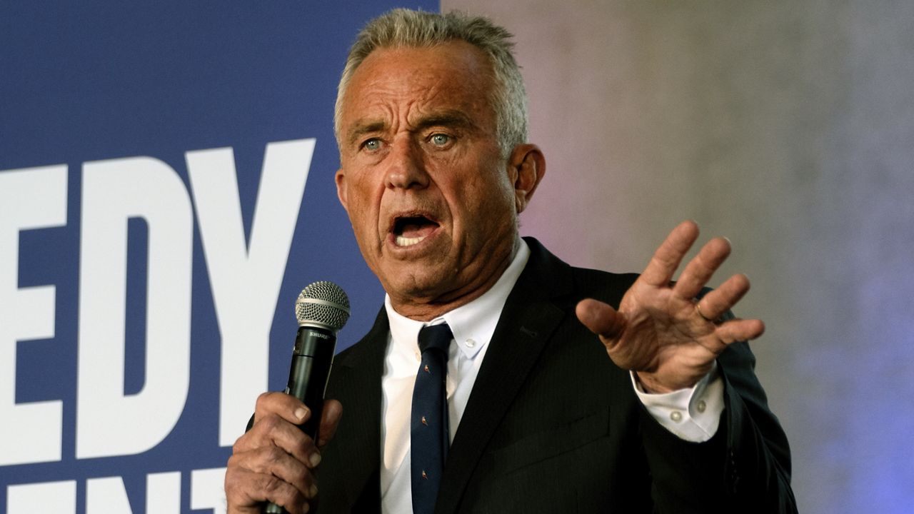 Robert F. Kennedy Jr. speaks to supporters Saturday, March 30, 2024, in Los Angeles, Calif. (AP File Photo/Richard Vogel)