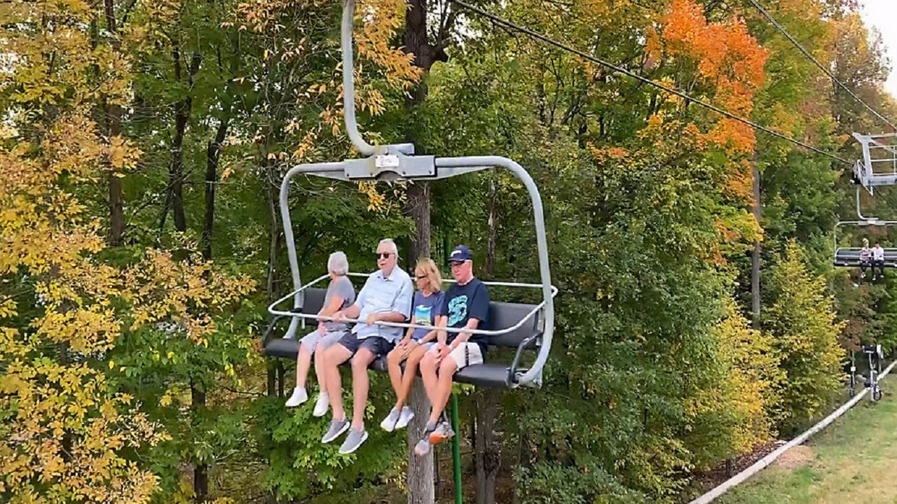 Fall color finds: Rib Mountain State Park from above