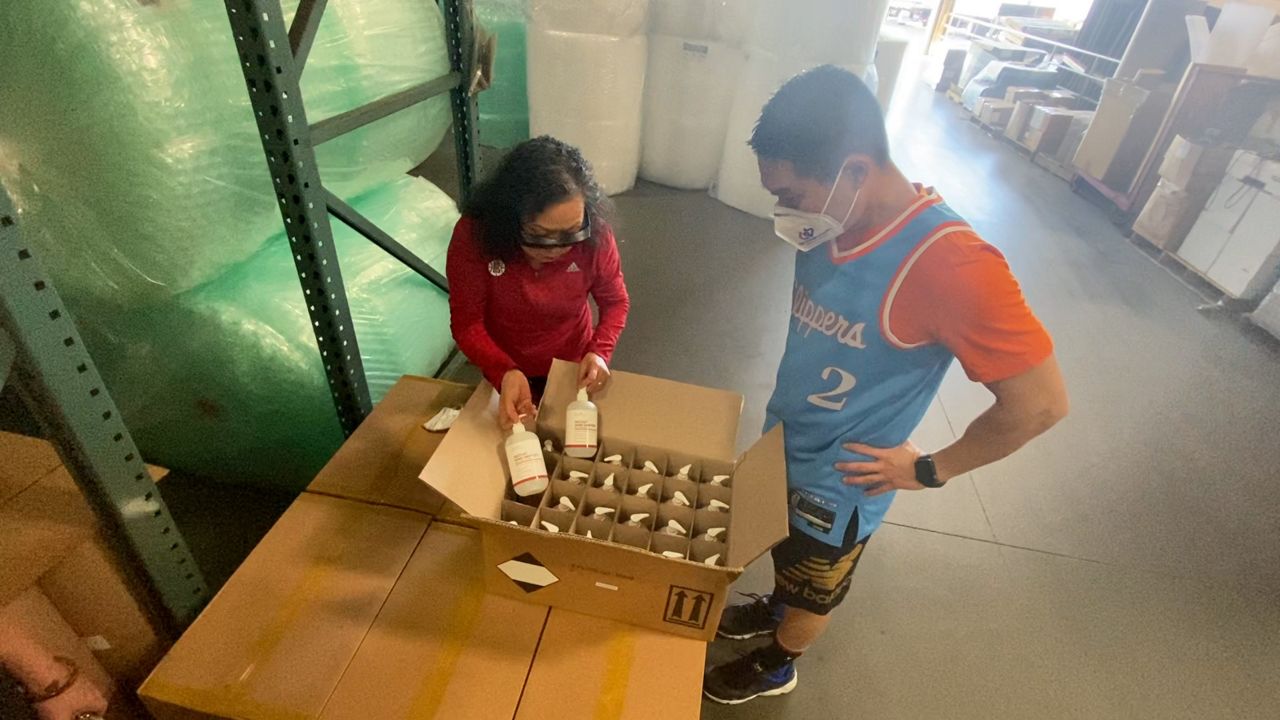 The Chu family has been Clippers season ticket holders since 1991. (Spectrum News/ Timothy Parker)
