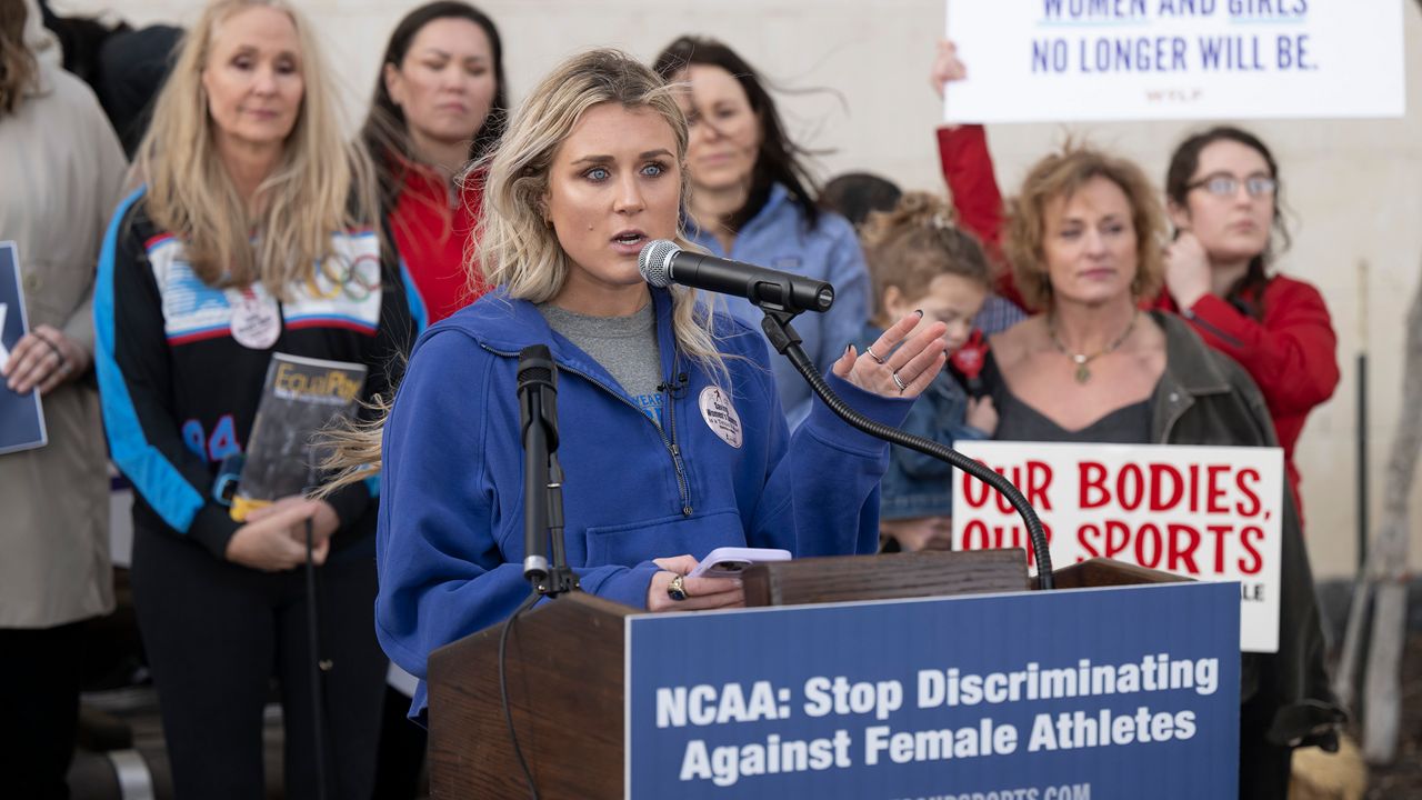 Former UK swimmer protests transgender athlete inclusion