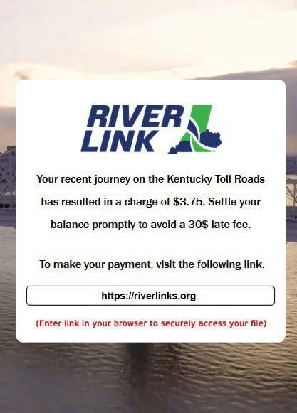 RiverLink warns about smishing attack