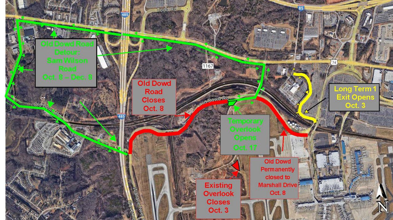 The Airport Overlook will close Monday, Oct. 3. (Charlotte Douglas International Airport)