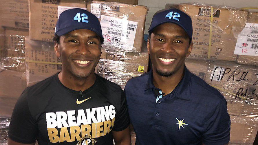 Stephen and Stephon Thomas head up diversity and promotions for the Tampa Bay Rays and say they are glad to be able to be a part of commemorating the achievements of Jackie Robinson. (Spectrum Bay News 9/Trevor Pettiford)