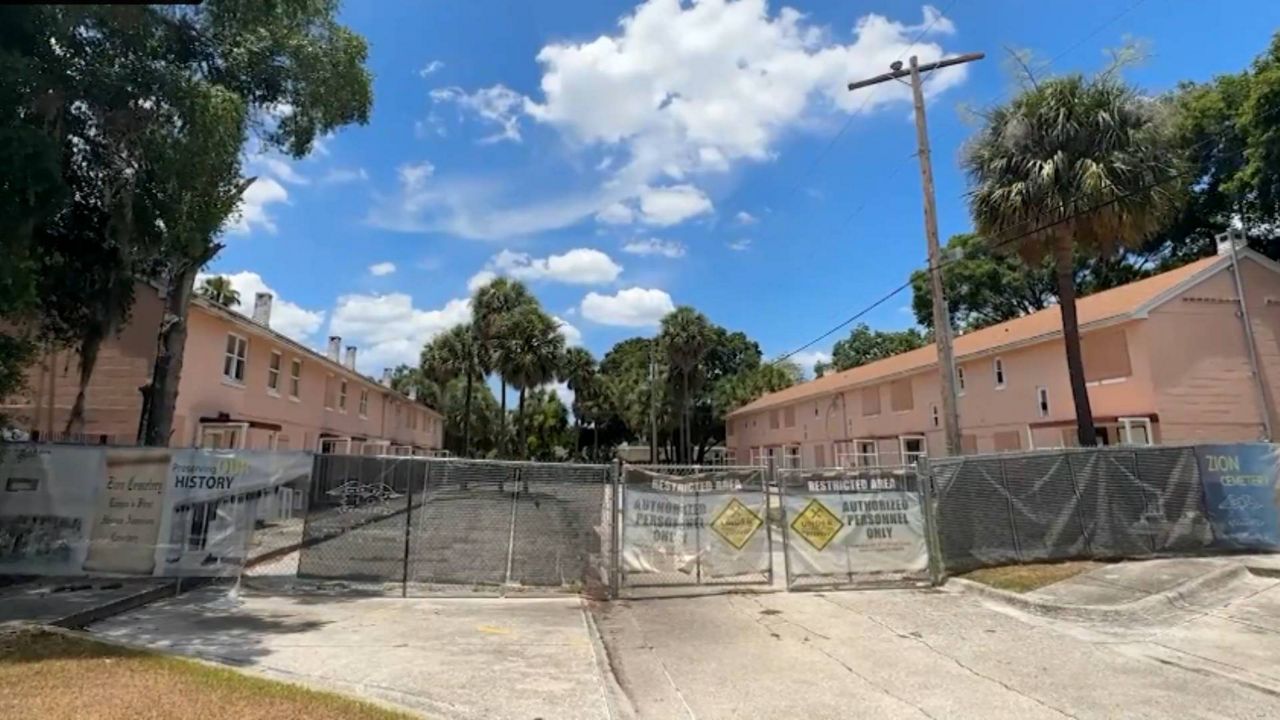 Burial site found under Robles Park complex missing memorial