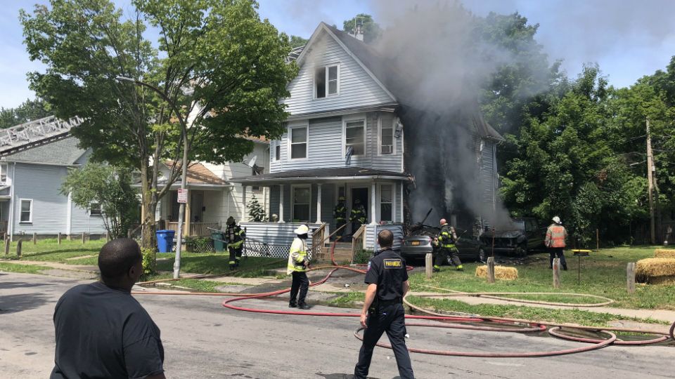 Fire Crews Battle House Fire on Arnett Blvd in Rochester