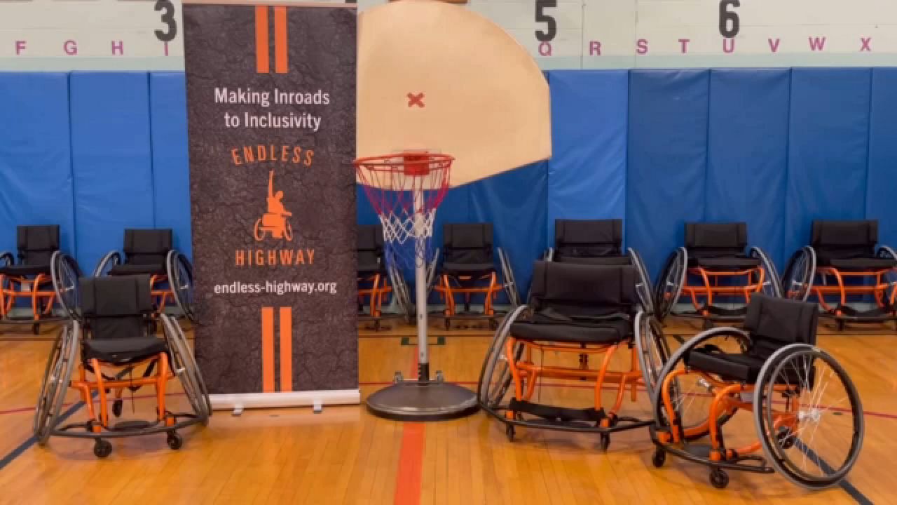 Endless Highway donated the chairs to Adlai E. Stevenson School Number 29. 