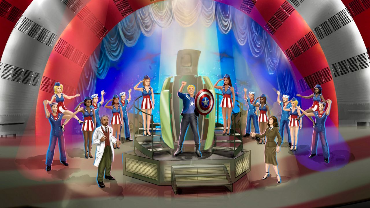 Pictured here is a rendering of “Rogers: The Musical,” a Broadway-style musical set to premiere at Disney California Adventure June 30. (Photo courtesy of Disney)