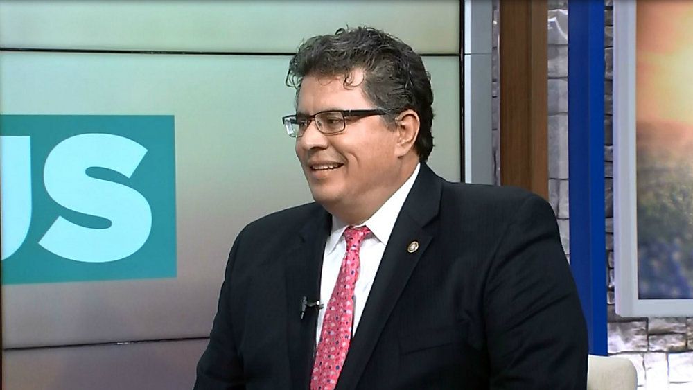 Texas Secretary of State Rolando Pablos during a previous appearance on In Focus. (Spectrum New/File)