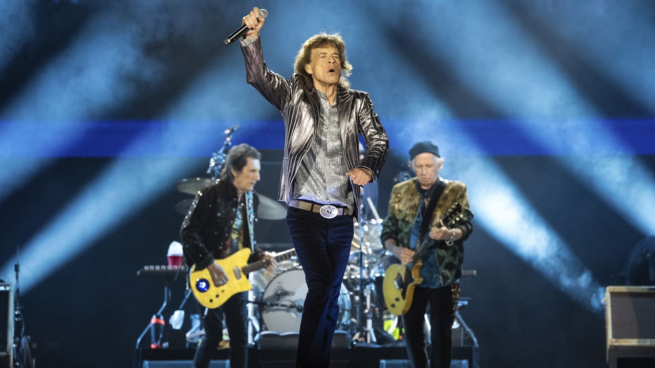Mick Jagger of The Rolling Stones performs during the first night of the U.S. leg of their "Hackney Diamonds" tour on Sunday, April 28, 2024, in Houston. (Photo by Amy Harris/Invision/AP)