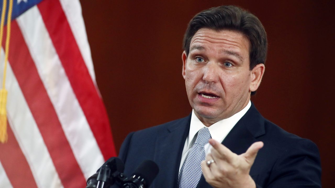 Florida Gov. Ron DeSantis has ordered Florida Chief Inspector General Melinda Miguel to probe a last-minute agreement between Disney and the outgoing Reedy Creek Improvement District board that he claims was put in place to "usurp the authority" of the board he recently put in place. (File Photo)