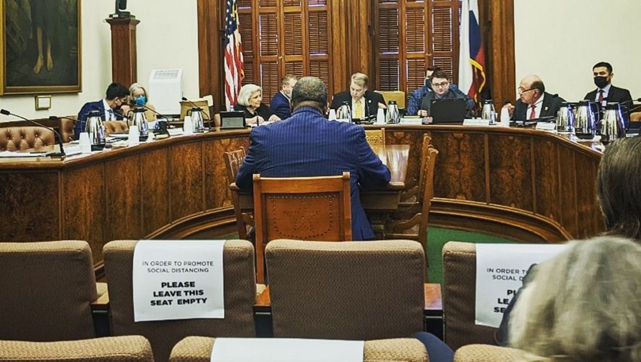 Sen. Royce West (D) presents SB 2181 before the Natural Resources and Economic Development Committee on April 29. (Photo Source: Office of Sen. Royce West)
