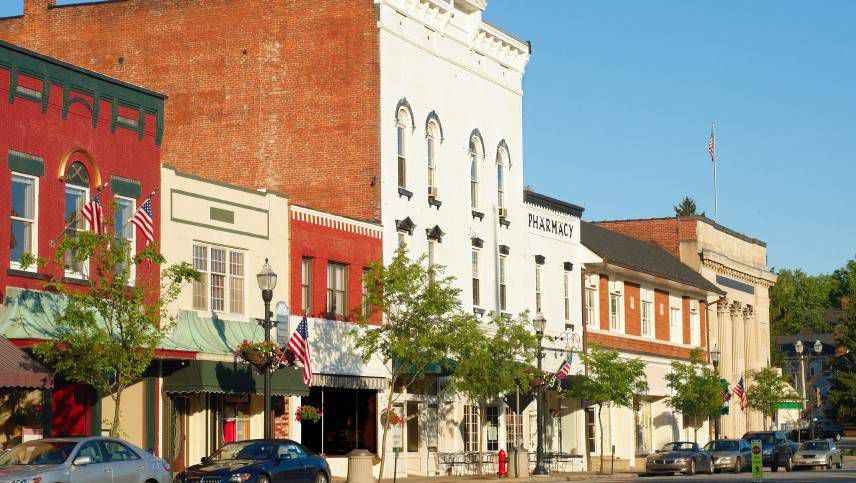 File Photo of a small town's downtown district