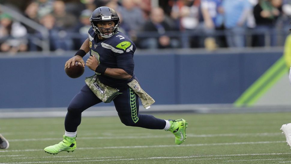 Seattle quarterback Russell Wilson threw for five touchdown passes for the third time in his career on Sunday against Tampa Bay.