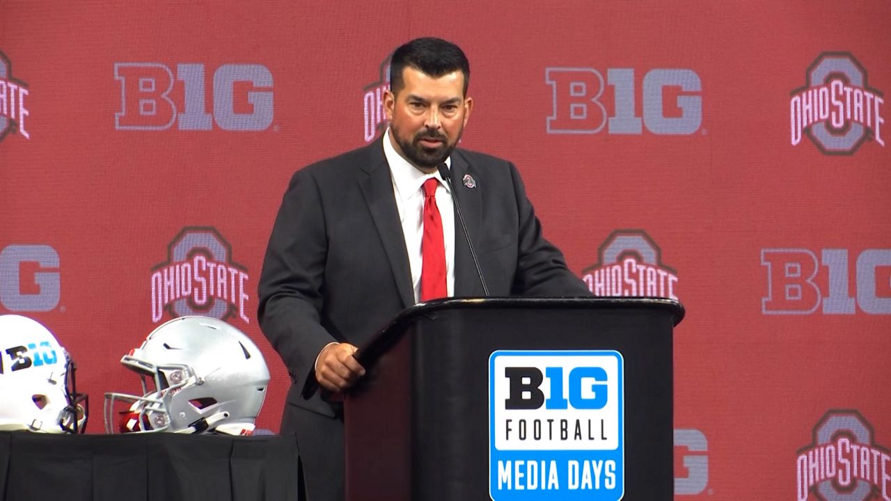 Ohio State Head Coach Ryan Day at Big Ten Media Days. (Tino Bovenzi/Spectrum News 1)