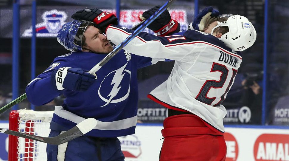 35 Curtis McElhinney Tampa Bay Lightning 2021 Stanley Cup Final