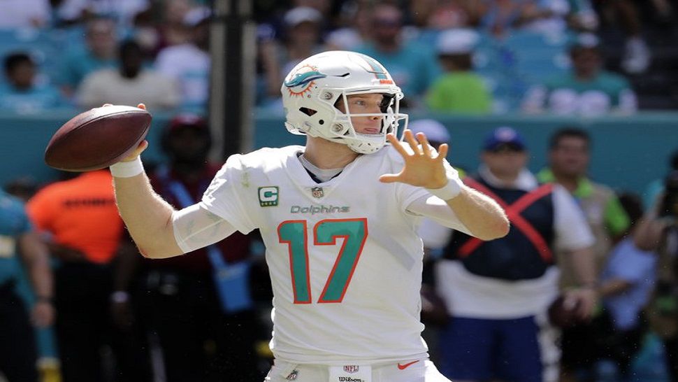 The Dolphins scored on a pair of shovel passes by Ryan Tannehill that each traveled less than a yard.