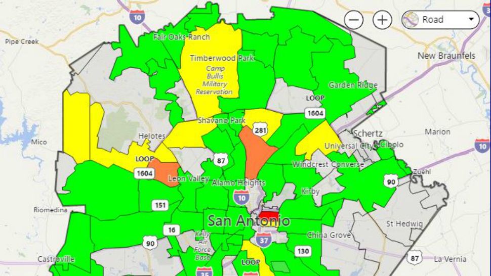 san antonio power outage map Storm Power Outage Map san antonio power outage map