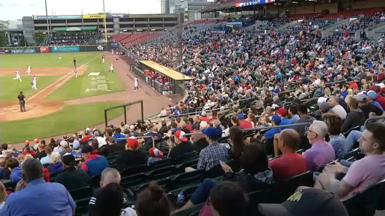 Near-capacity crowd returns to Sahlen Field for major league win