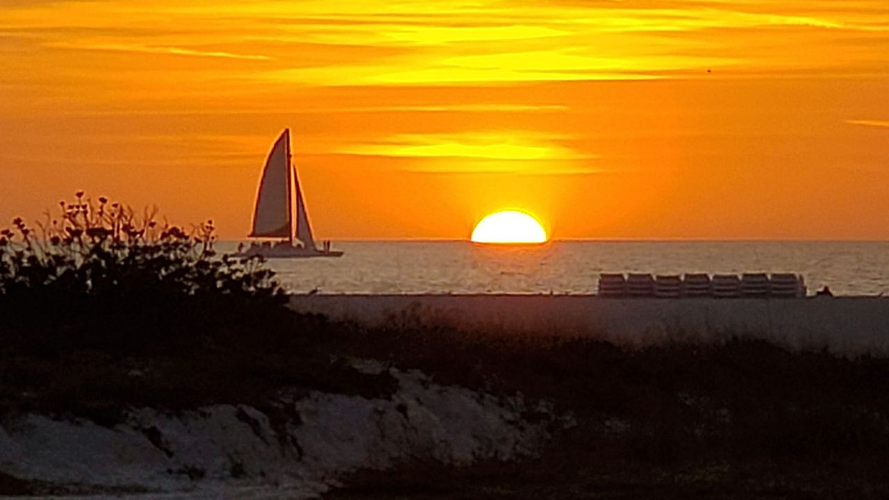 Sent via Spectrum Bay News 9 app: Sunset on Sand Key. (Sherri, viewer)