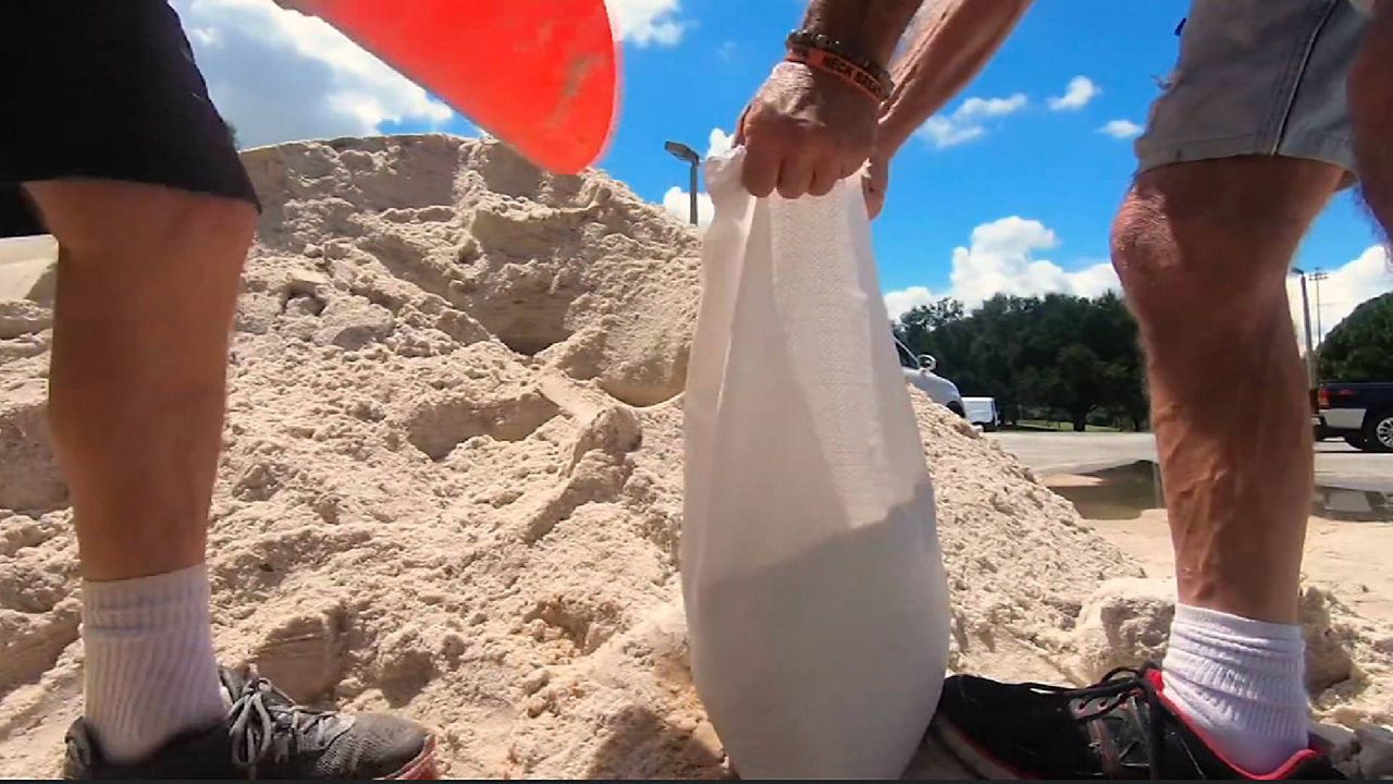 Sandbags being filled (file photo)