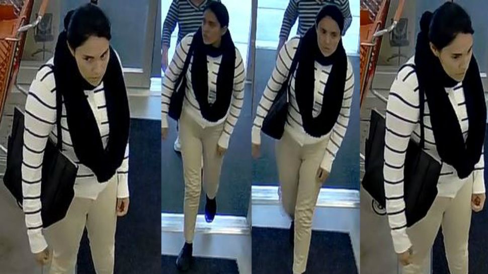 Surveillance stills of a woman the Bexar County Sheriff's Office believe scammed an elderly woman in a grocery store on March 15, 2018. (Bexar County Sheriff's Office)