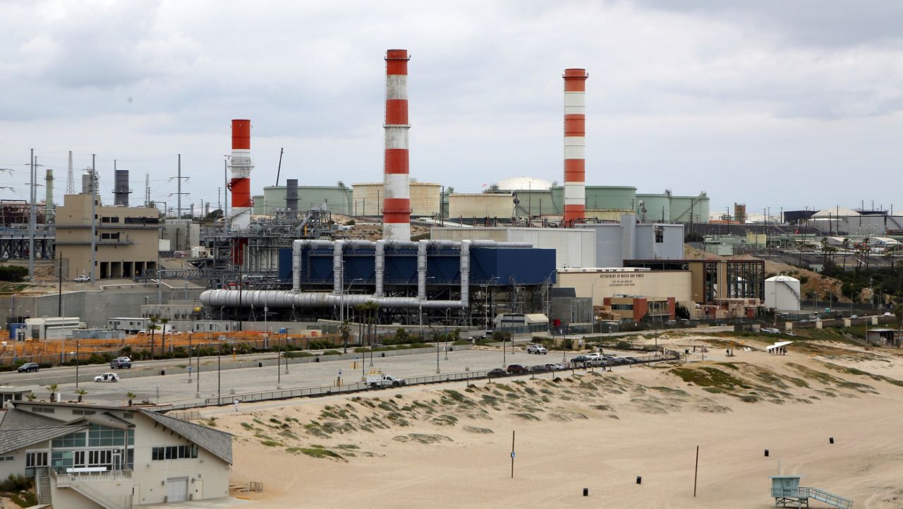 The Los Angeles Department of Water and Power's Scattergood Generating Station in Playa Del Rey. (AP Photo/Reed Saxon)