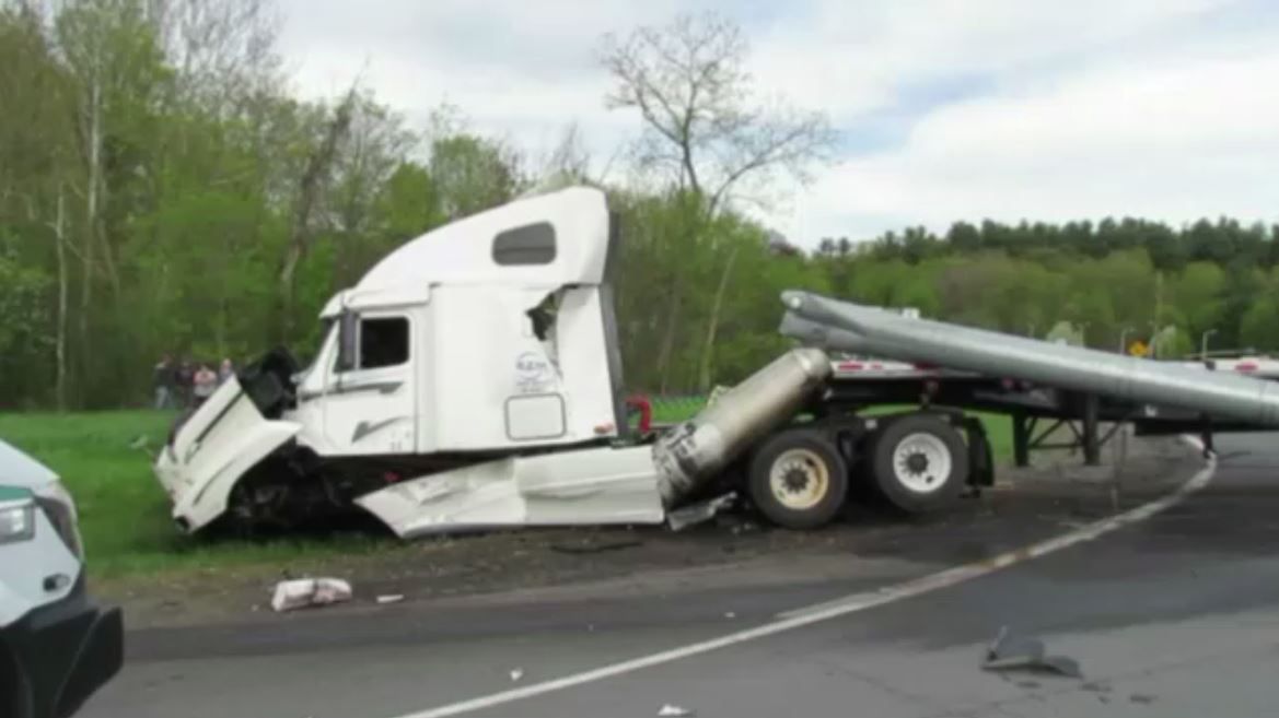 Tractor trailer, car collide in Schodack