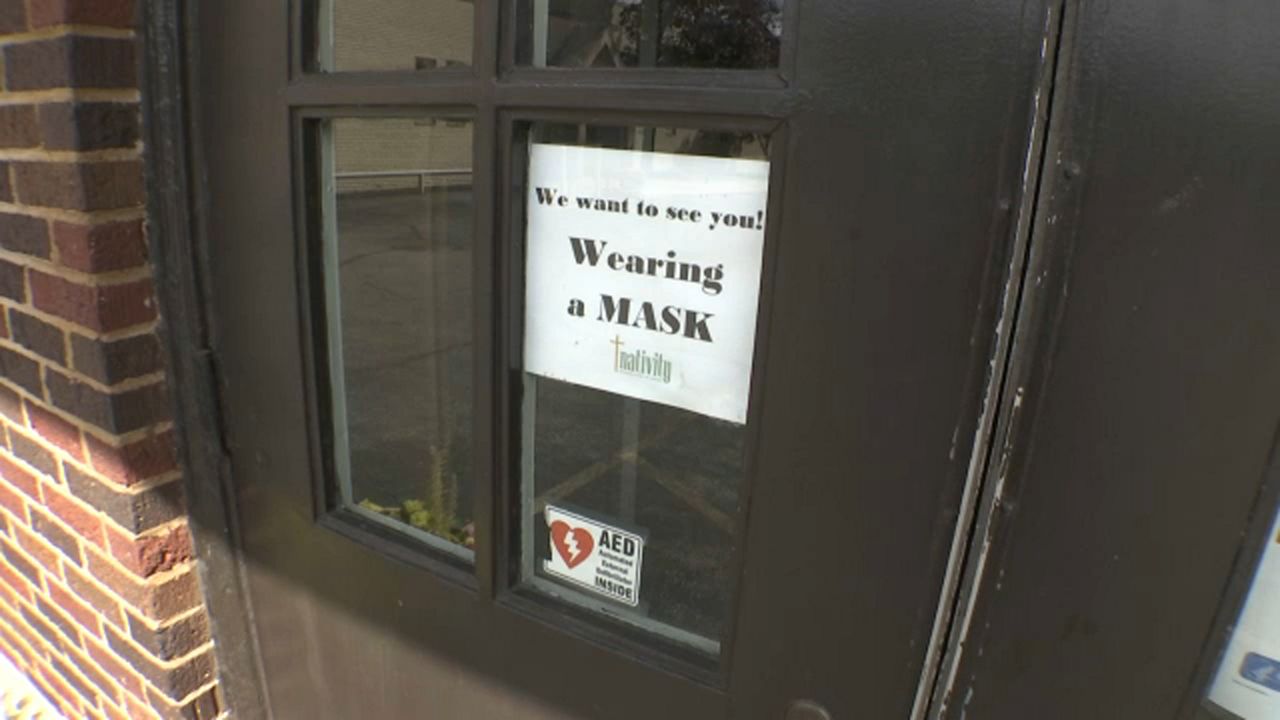Masking sign.