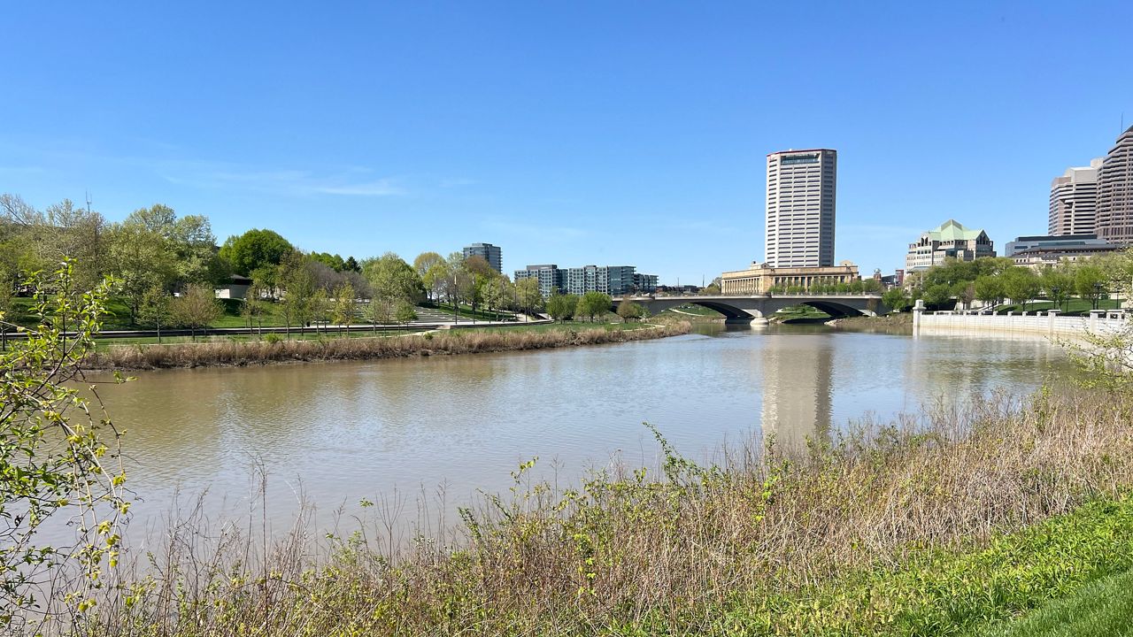 Scioto River at Bicentennial Park in Columbus, Ohio on Monday, April 22, 2024. 