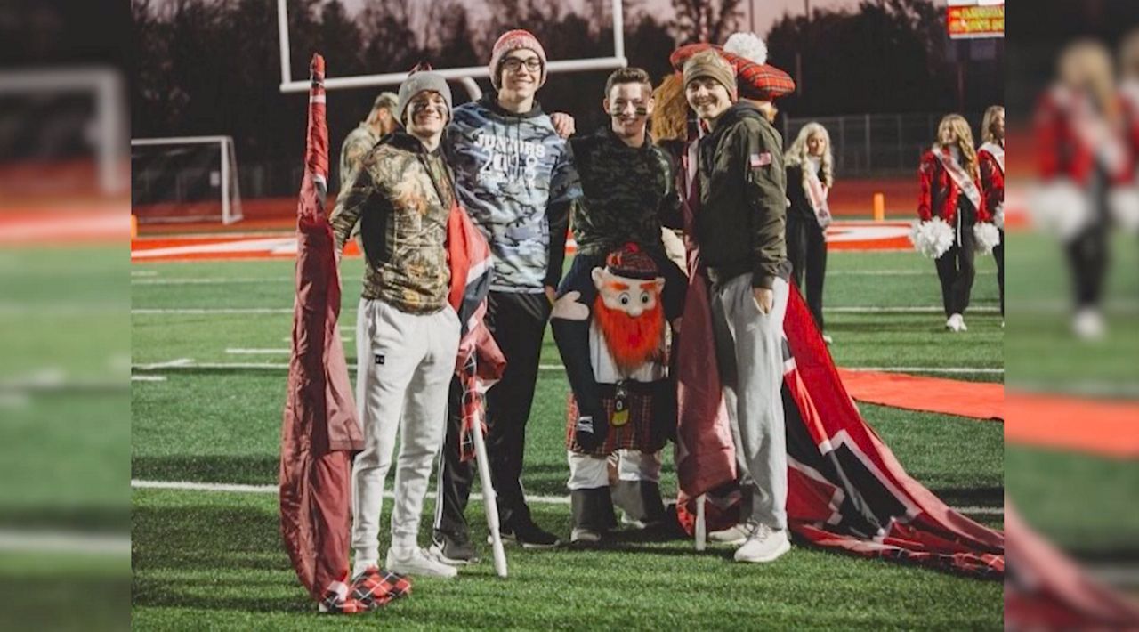 High school seniors at a football game this fall