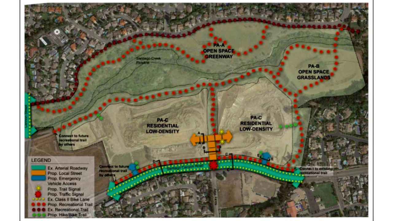 Milan Capital's proposed Trails at Santiago Creek site