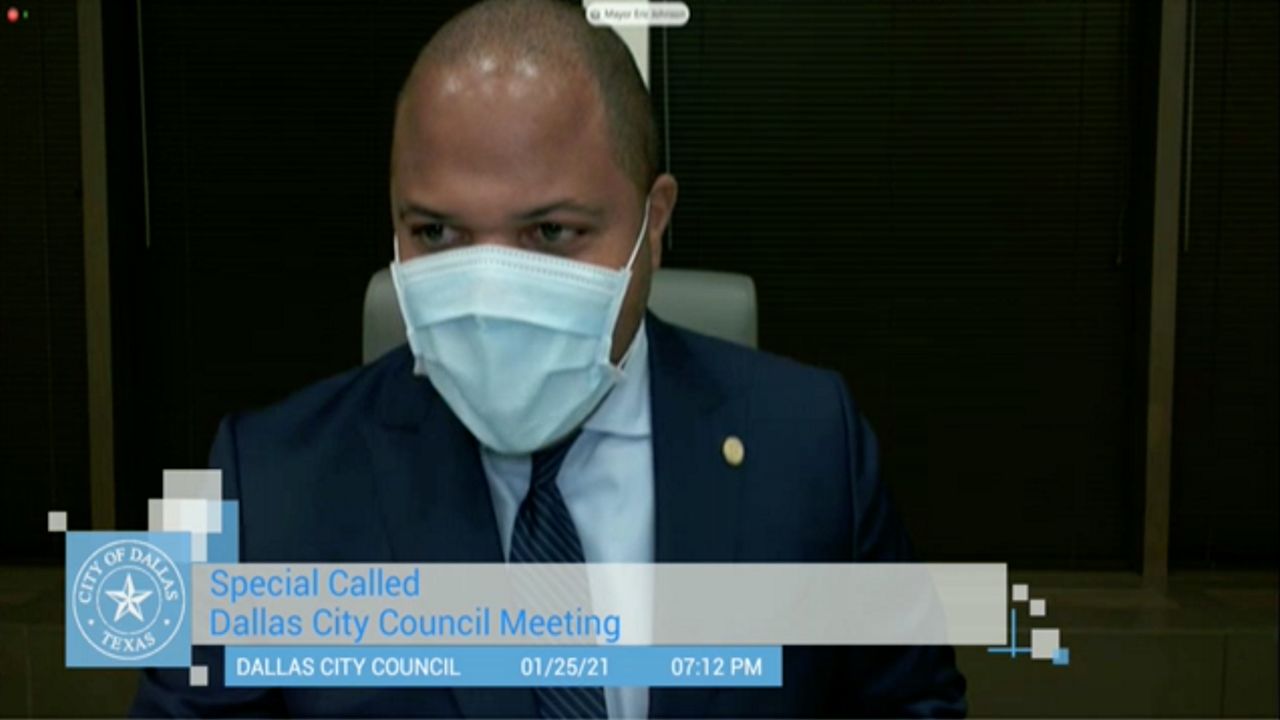 In a special called meeting Monday night, Dallas City Council members aired their grievances and concerns about the vaccine rollout within the city and county. (Photo Source: Spectrum News 1)