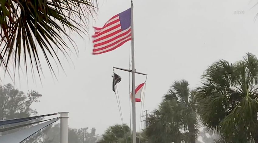 Tropical Storm Eta on the west coast of Florida in November 2020.