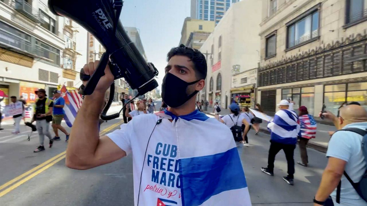 LA protesters want Biden to take action against Cuba regime - Vimarsana News