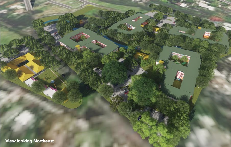 Conceptual renderings of what Manoa Banyan Court might look like. (Credit: Charles Wong/G70)