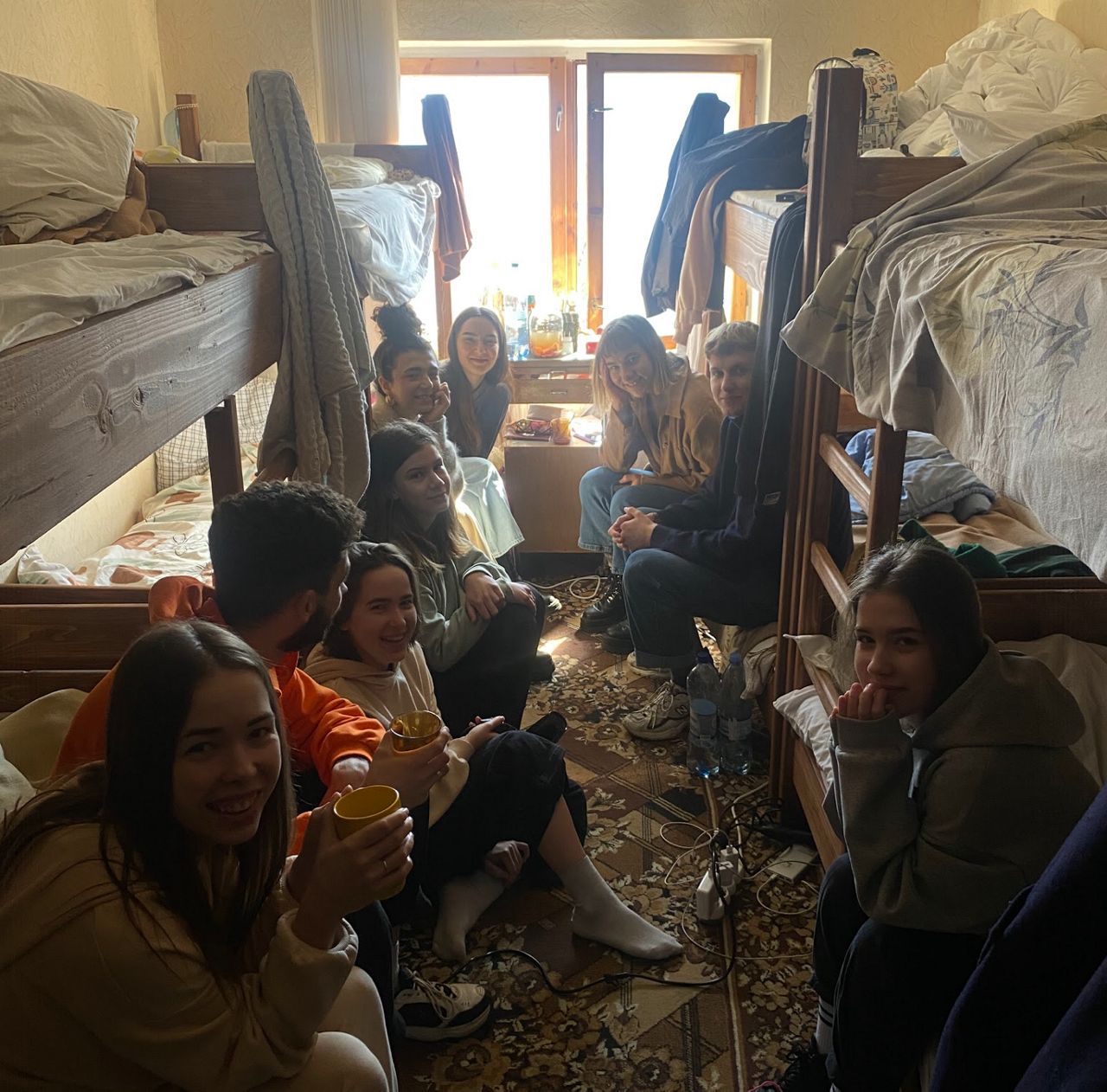 TCI students in a room in Ukraine. (Photo courtesy of TCI)