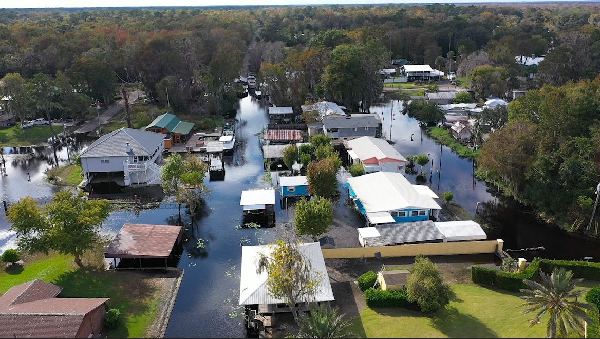 Astor streets still flooded a month after Ian