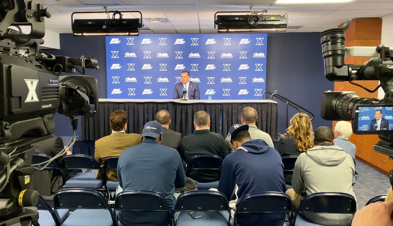 Sean Miller returned to coach the Xavier men's basketball team. Fans viewed his hiring as a potential return to postseason success. (Casey Weldon/Spectrum News 1)