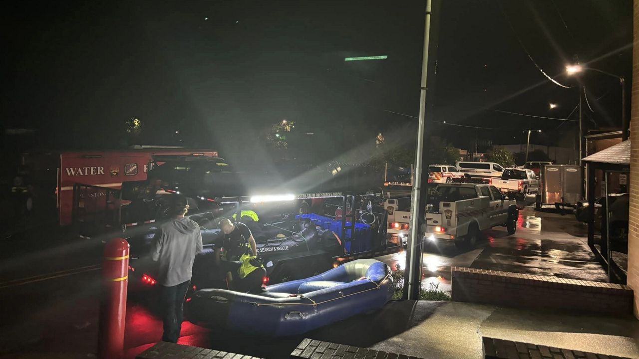 A swift water rescue team from the Winston-Salem Fire Department deployed to McDowell County in western North Carolina ahead of Hurricane Helene. (WSFD)