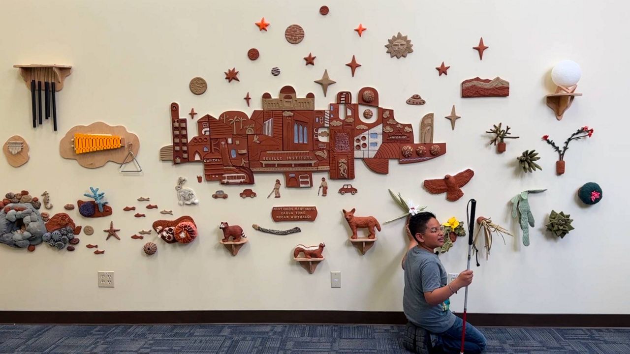 New sensory mural at Braille Institute LA